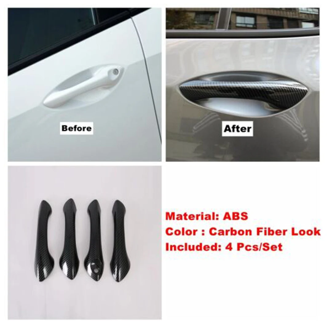 Крышка дверной ручки из углеродного волокна для Chevrolet Onix II 2019 2020 2021 2022 роскошные