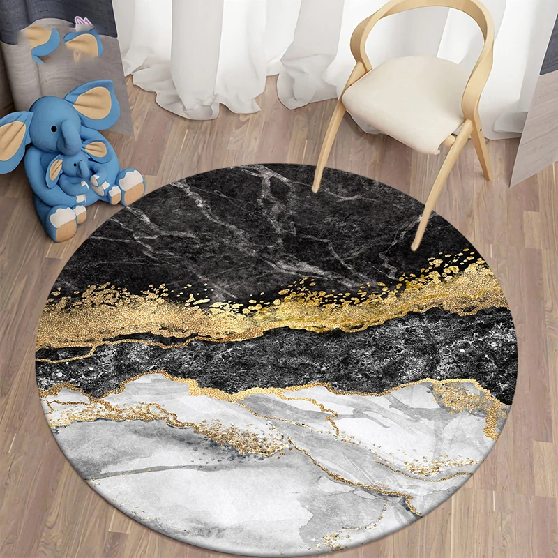 

Modern 3d Round Carpet Living Room Decor Rugs Sofa Coffee Table Area Rug Home Decoraction Luxury Bedroom Washable Floor Mats