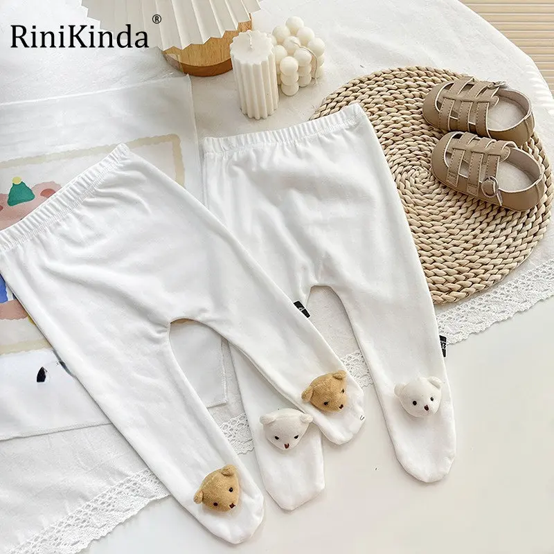 

Весенние колготки для маленьких девочек rinikind 2023, хлопковые Мультяшные детские колготки, дышащие чулки для малышей, Детские аксессуары