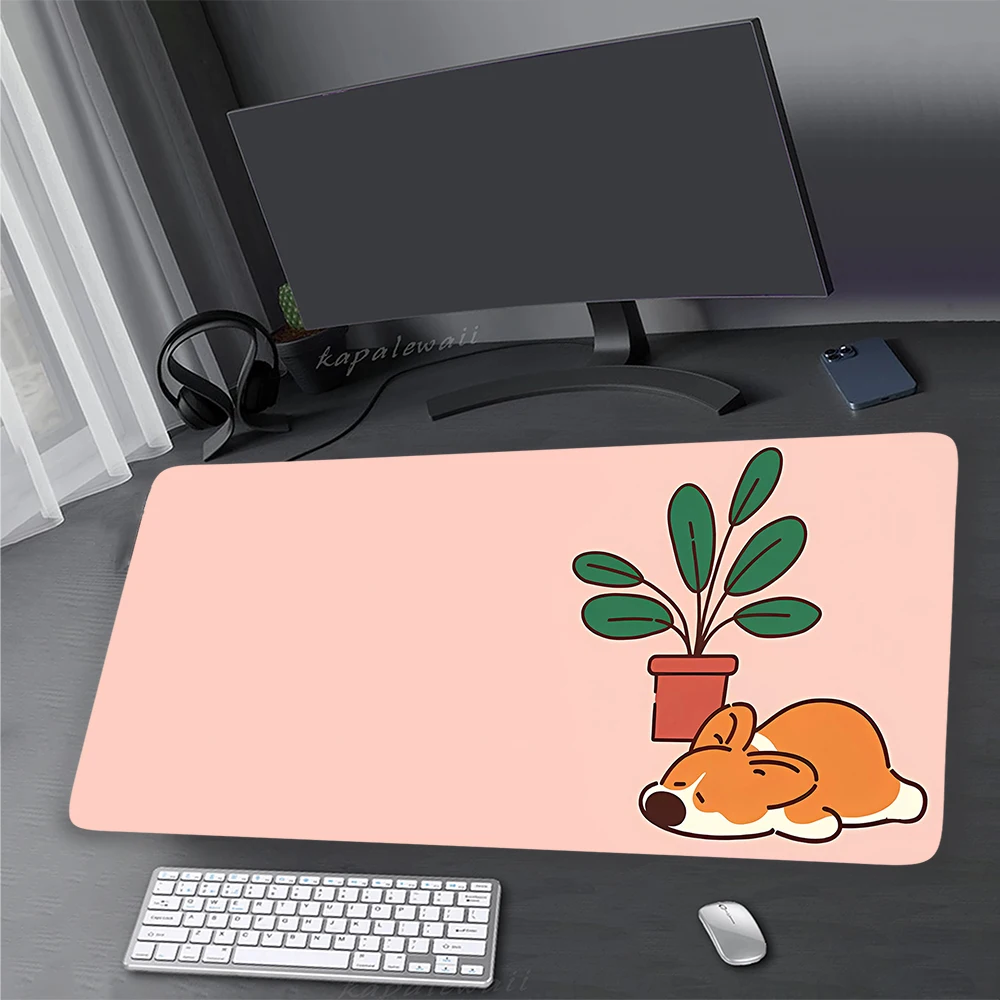

Kawaii Cute Dog Mouse Pad Gamer Mousemat Large Desk Mat Pc Accessoires Mousepad Keyboard Mat Mousepads 900x400mm Office Carpet