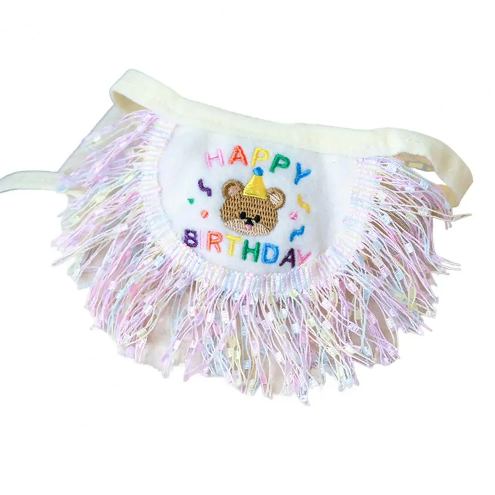 Шейный платок для домашних животных мягкий на ощупь с красивой кисточкой в