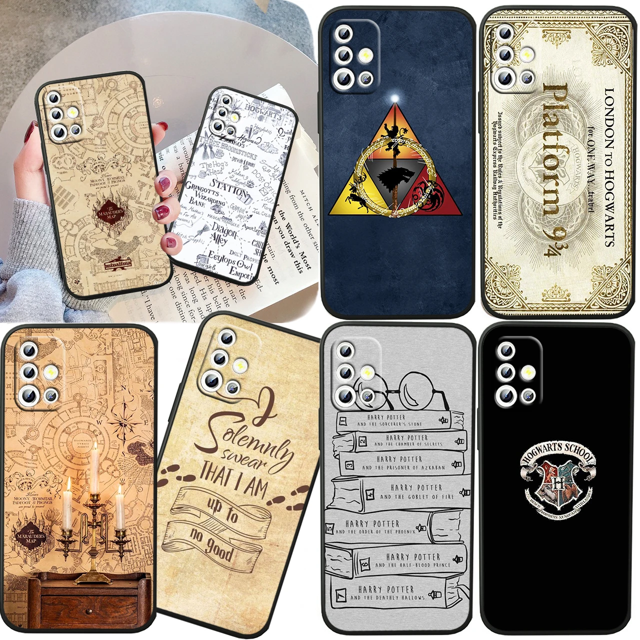 

Cartoon Harrys Potters Magic For Samsung A04 S A71 A51 A42 A41 A30 A32 A21S A12 A11 A01 A02 4G 5G Liquid Rope Phone Case