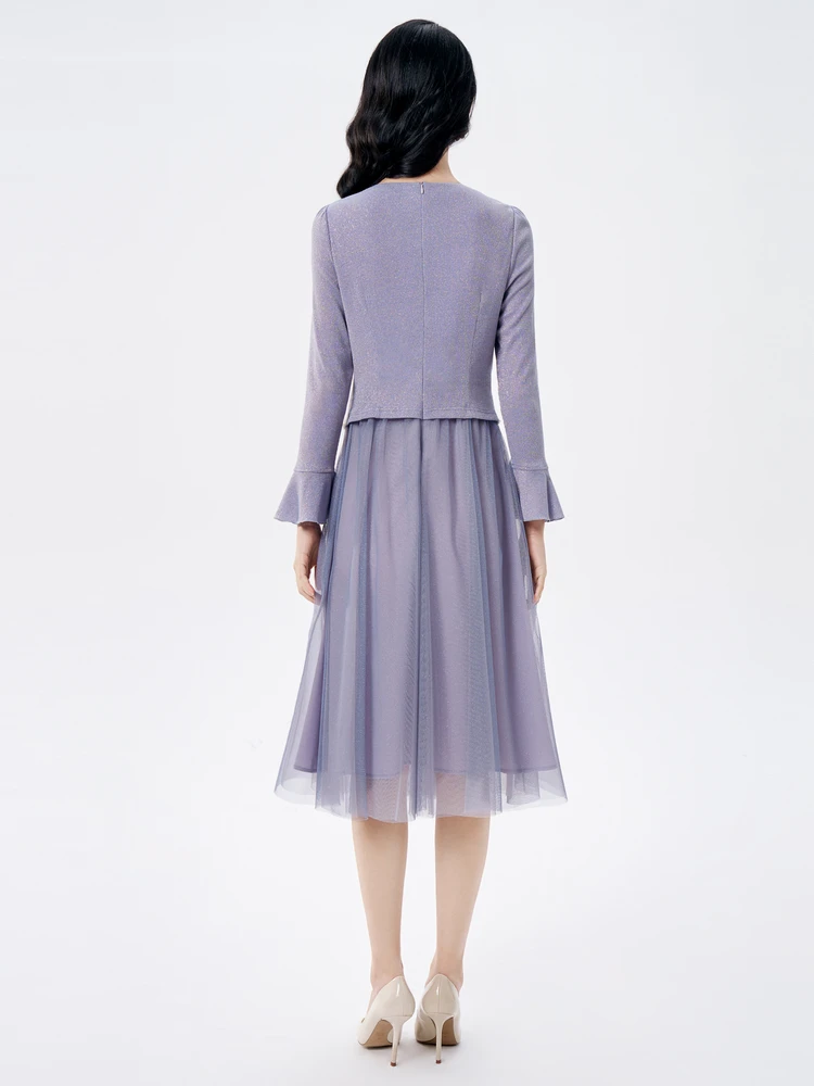 Русалка Ji Buoubuou2025 Весеннее новое элегантное искусственное платье из двух