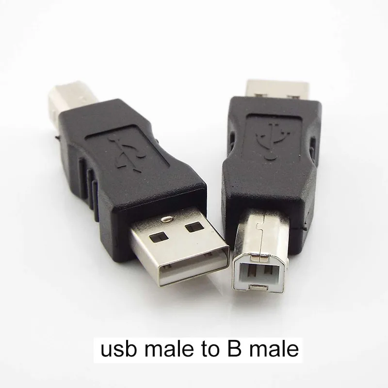 

2 шт. адаптер электроники USB 2.0 типа A «мама» на тип B «папа» конвертер разъем «папа-мама» штекер сканер адаптер принтера