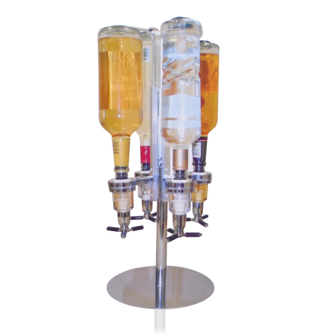 

4-Head Rotating Wine Dispenser Wine Dispenser Wines & Spirits Liquor Divider Vertical Wine Rack Bar Tableware
