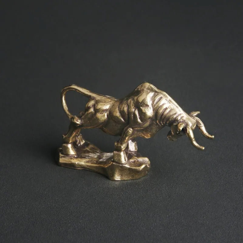 

Bullish Brass Tabletop Ornament Zodiac Ox Ornament Tea Pet Crafts