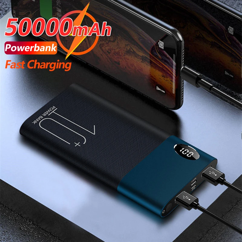 

50000mAh Portable Fast Charging Power Bank External Battery Charger USB Power Bank For Xiaomi IPhone Samsung