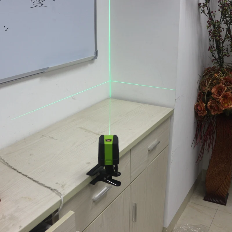 HS Tool Mini 2 Lines Laser Level Green Cross Line 1V1H Super Powerful Beam with Lithium Battery Portable | Инструменты