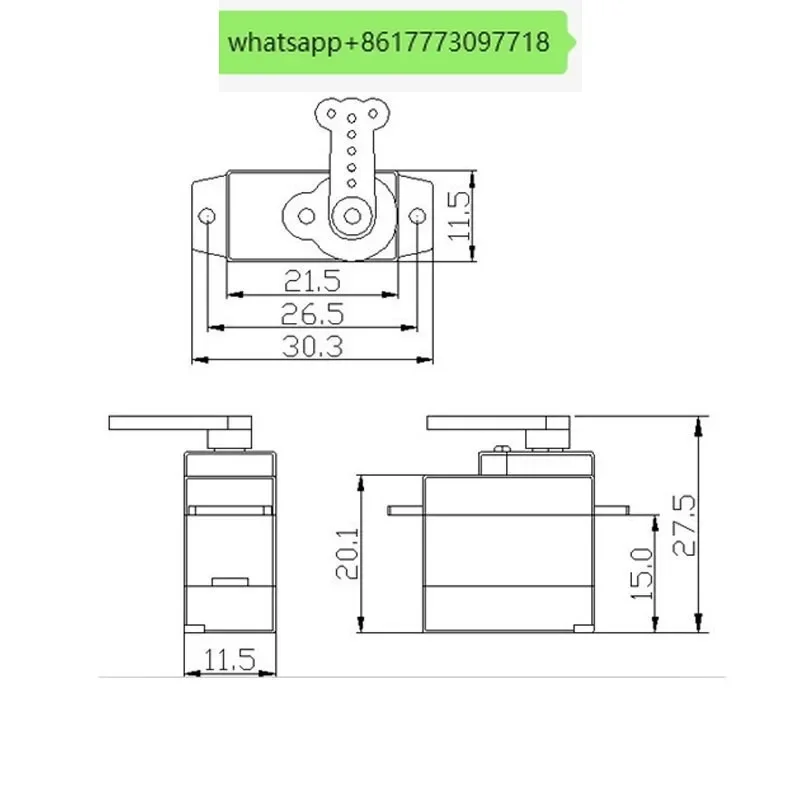 20 шт. K-power P0060 6G 1 2 кг/0 09 сек. пластиковый серводвигатель без сердечника