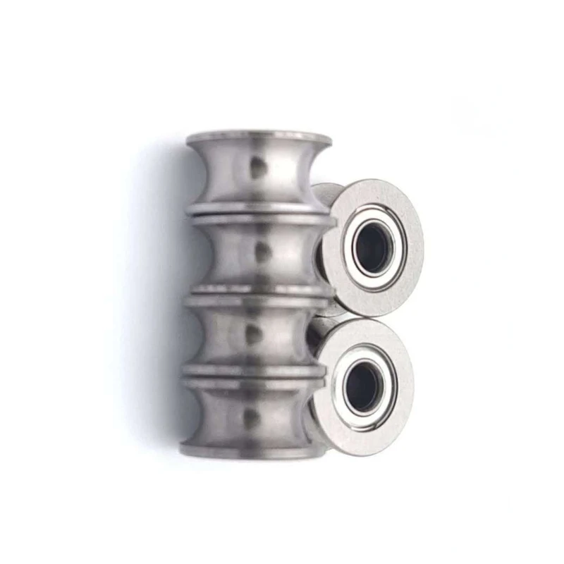 

1 piece Bearing Steel/Carbon Steel U624zz Guide Rail U-groove V-groove Embedded Pulley Bearing 624UU 4 * 13 * 7 mm