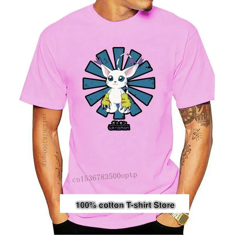 

Camiseta con estampado de Gatomon para hombre y mujer, prenda de vestir, estilo Retro japonés, nuevo estampado