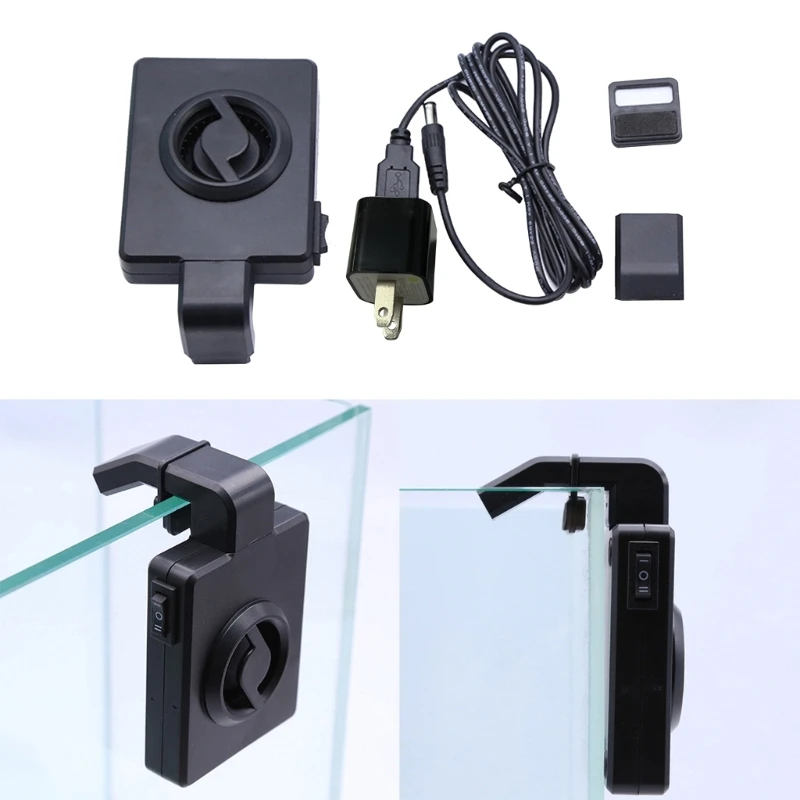 

Mini Aquarium Cooling Fan USB FishTank Hang On Cooling Fan Water Plant Cool Low Noise Marine Aquarium Hang Type