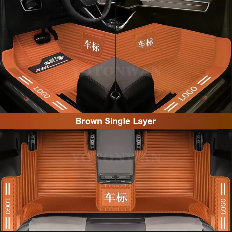 

YOTONWAN 100％ Custom Leather Salon Logo 7D Car Floor Mats For MG All Models MG ZT-T ZR ZT TF Auto Auto Accessories Car-Styling