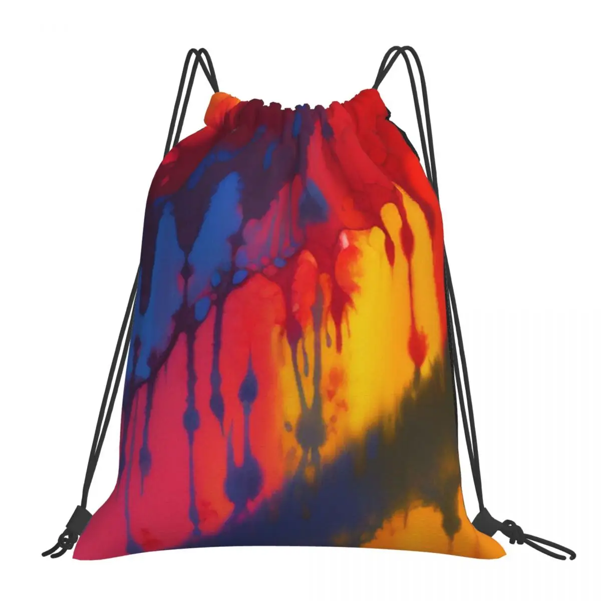 

Рюкзаки Drip Tiedye, повседневные Портативные Сумки на шнурке, спортивная сумка с карманами на шнурке, сумки для книг для путешествий, студентов