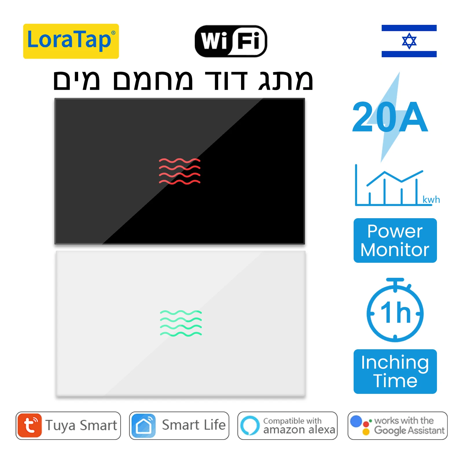 LoraTap Tuya Smart Life котел водонагреватель переключатель 4400 Вт подсветка дистанционное управление контроль энергии голосовой Google Home Alexa