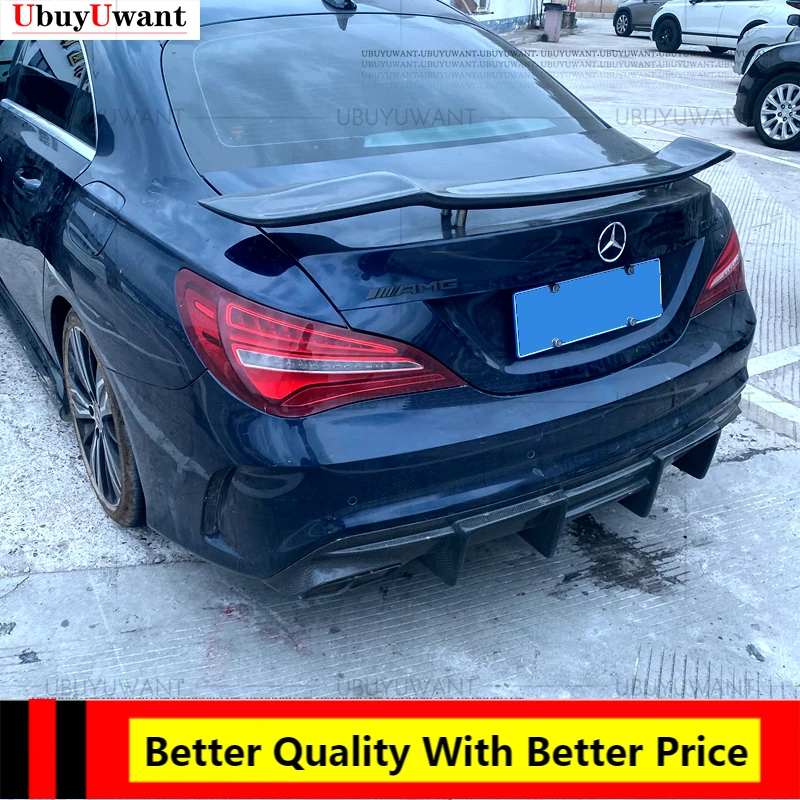 

For Mercedes-Benz CLA W117 CLA200 CLA220 CLA260 CLA300 Carbon Fiber Rear Trunk Wing Spoiler PSM Style 2013-2019
