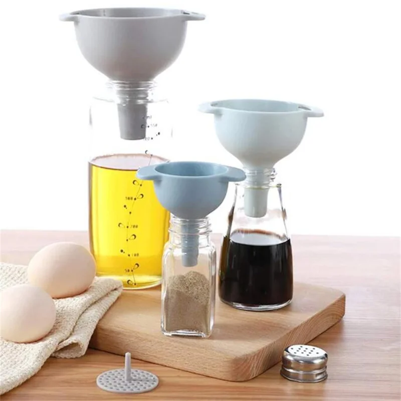 

Household Filter Multi-function Funnel Set Oil Hopper Filter Oil Can Sub-packaging Plastic Funnel Home Kitchen Gadgets Tools