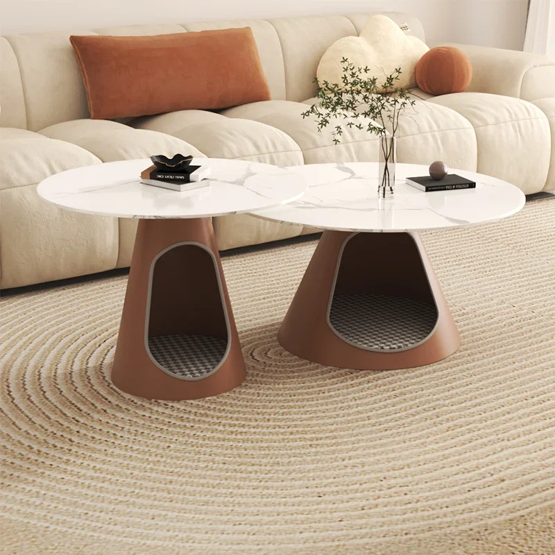 

Уникальные минималистичные журнальные столики, роскошные круглые мраморные столы для гостиной, Современная Скандинавская мебель для дома