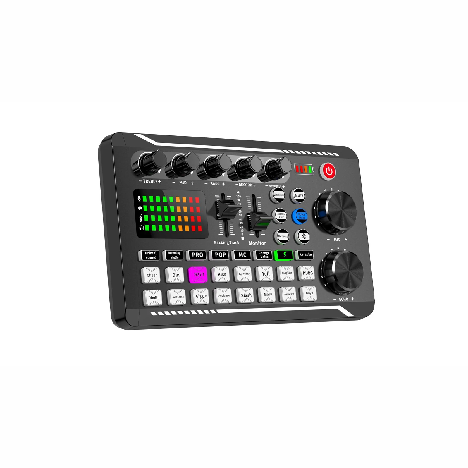 

New Bluetooth External Sound Card Sound Mixer Board For Recording Live Streaming Multiple Sound Effects Audio Interface