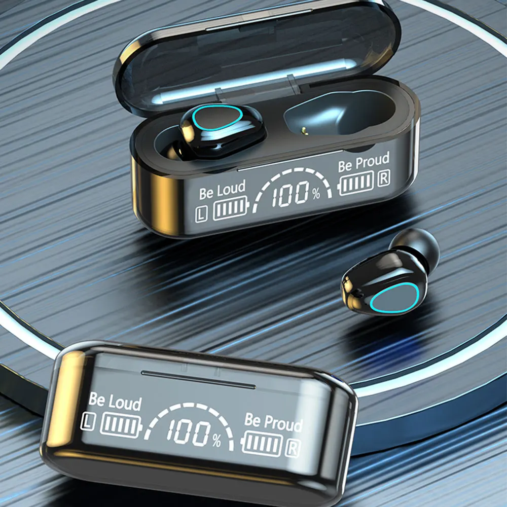 

Настоящие Беспроводные наушники с цифровым дисплеем, совместимые с Bluetooth 5,2, наушники-вкладыши с шумоподавлением, микрофоном, спортивные на...