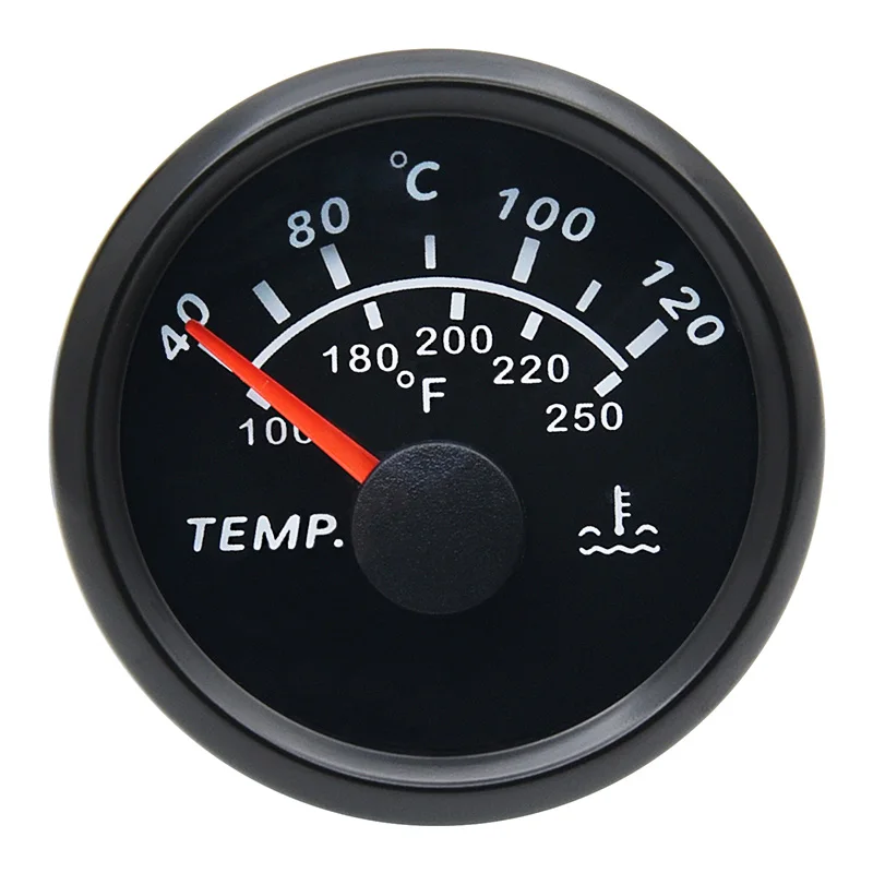

Newest 52mm Water Temp Gauge Water Temperature Meter 40-120 with Red Backlight for Motorcycle Car Boat Yacht 12/24V