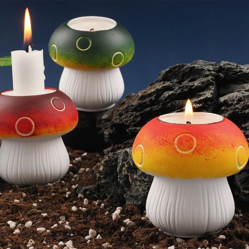 Подсвечник в виде гриба сделай сам силиконовая форма гипсовое украшение для