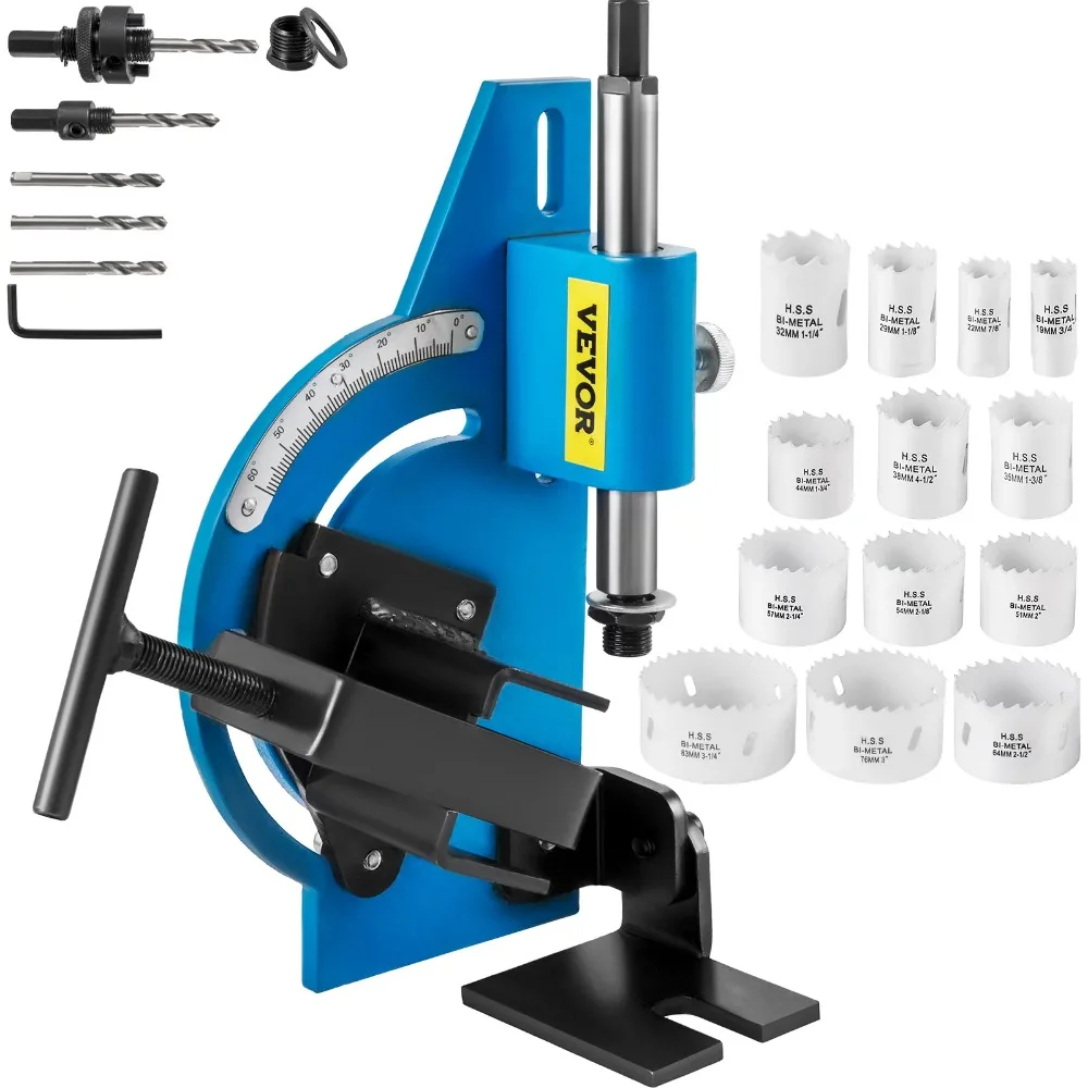 

Tube Slotter Kit with 18 Pcs Bimetal Hole Saw 3/4" -3-1/4" with Housing Tube and Tube Slotter 4 Drill Tube Slotter Tools