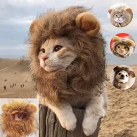 cute lion mane cat wig hat for dogs and cat small dog cat decor lion wig costume funny hair cap cat accessories pet kitten