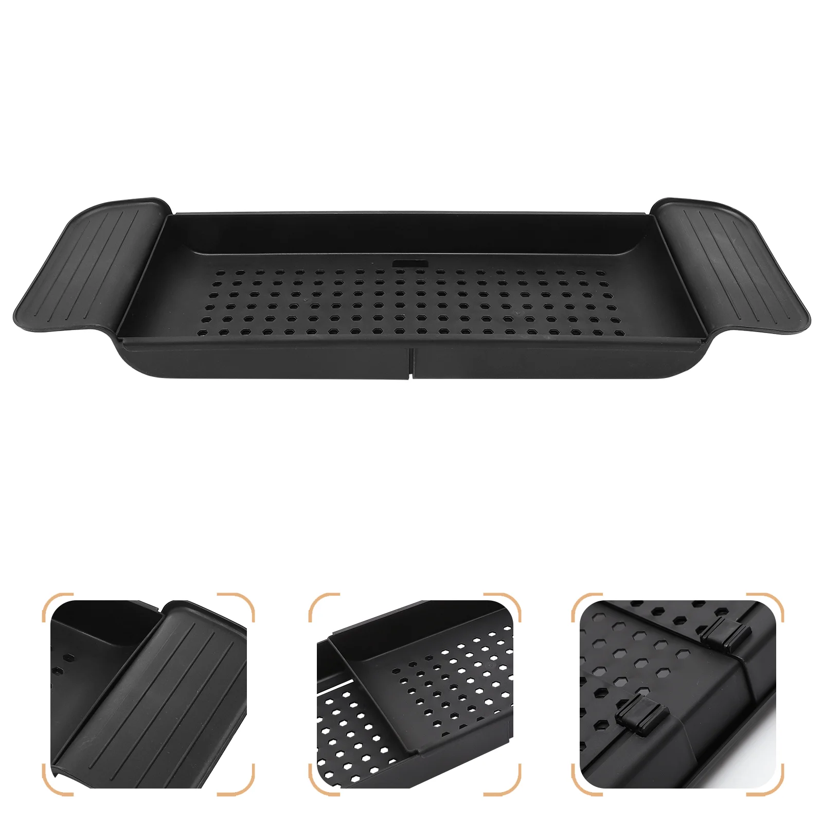 

Expandable Drain Basket Bathtub Serving Tray Hollow out Drain Scalable Organizer Sink Storage Rack for Kitchen Bathroom Toilet