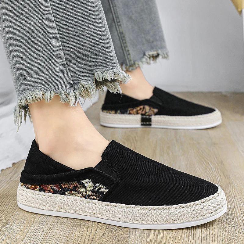 

2023 New Canvas Men Casual Shoes Male Sneakers Trendy Running Shoes Fisherman Espadrilles Loafers Flats Moccasins Boats Shoe Men