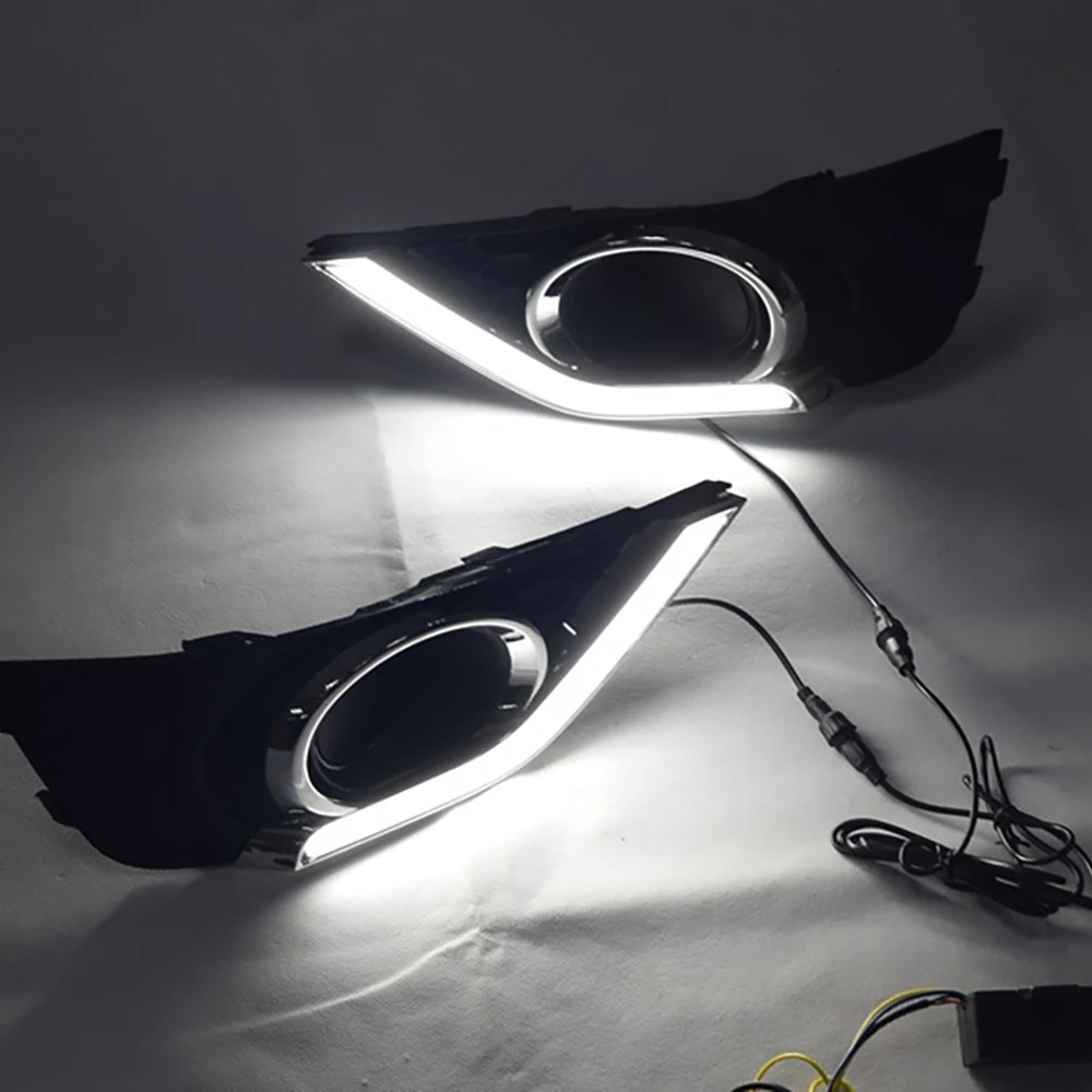 Подходит для Honda BR-V BRV 2015-2017 светодиодный DRL передний бампер противотуманные фары