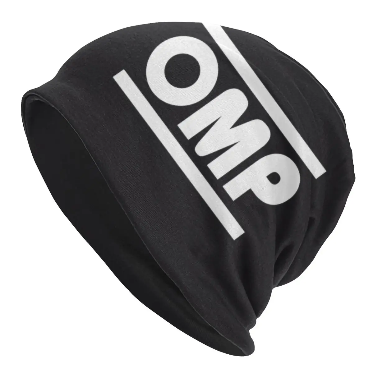 

Omp Letter Logo Bonnet Hat Goth Outdoor Skullies Beanies Hat for Men Women Knitting Hats Spring Dual-use Caps