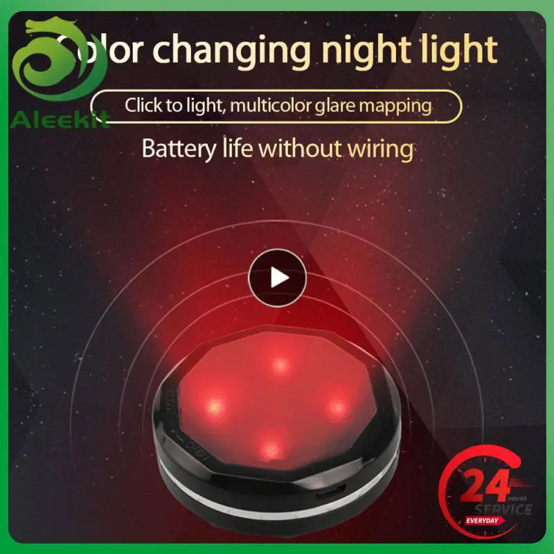 

New ABS Shell 5V LED Cabinet Light RGB Touch Dimmable Night Lamp Wireless Remote Control Home Accessories Smart Product Dropship