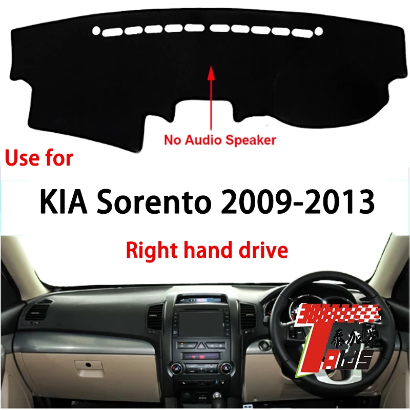 

Простая Спортивная накладка на приборную панель автомобиля TAIJS Factory 3 цвета из полиэстера для KIA Sorento 2009 2010 2011 2012 2013 правосторонний руль