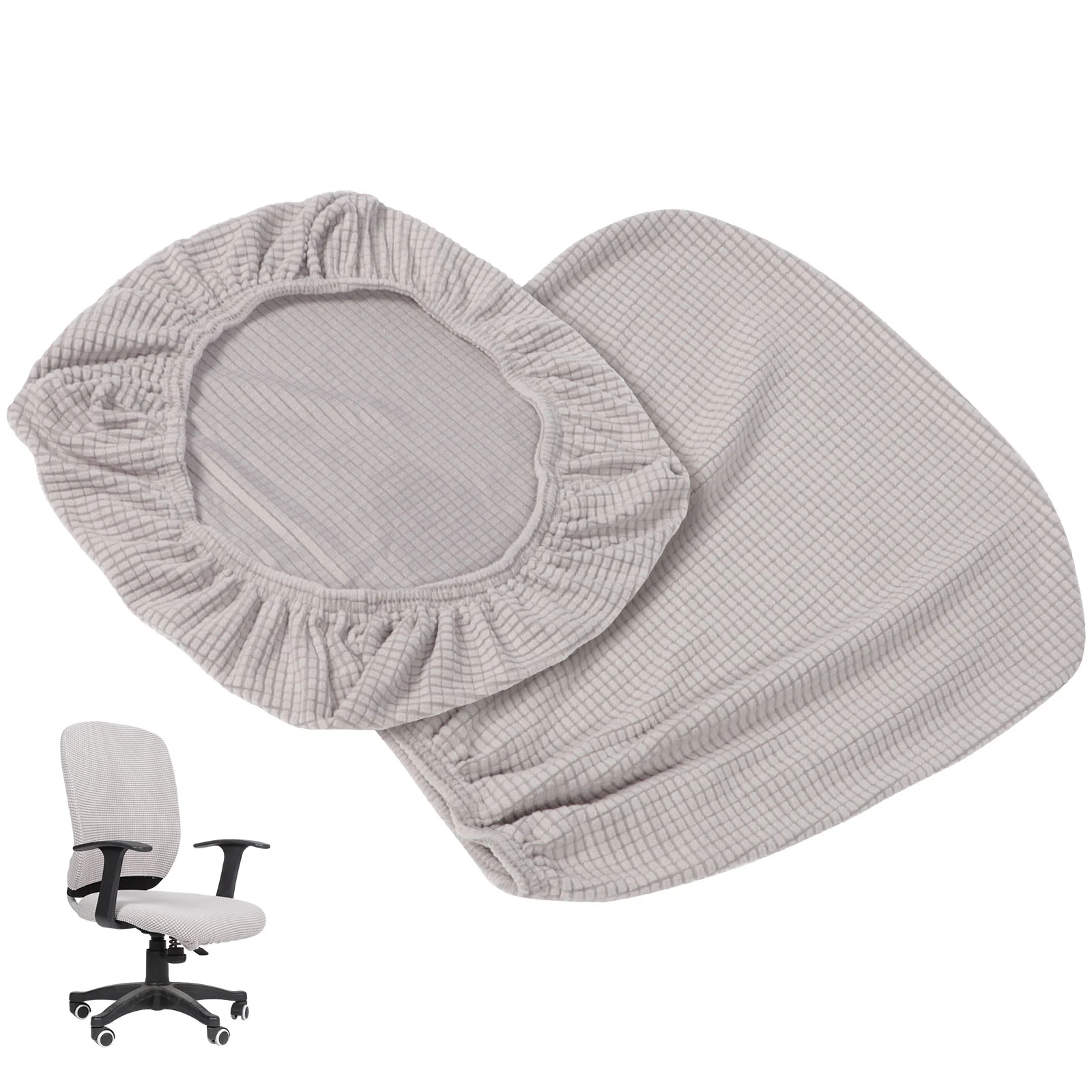 

Chair Covers Cover Slipcover Desk Computer Office Protector Seats Seat Dining Rotating Stretch Elastic Backrest Set Removable