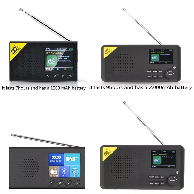 

2022 Portable Bluetooth Digital Radio DAB/DAB+ and FM Receiver Rechargeable Radio