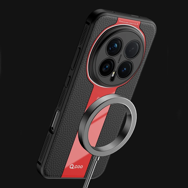 Фото Чехол для Honor Magic 8 Pro, магнитный роскошный кожаный чехол Lichi + мягкий ТПУ, ультратонкий защитный матовый чехол для HONOR Magic8 №3