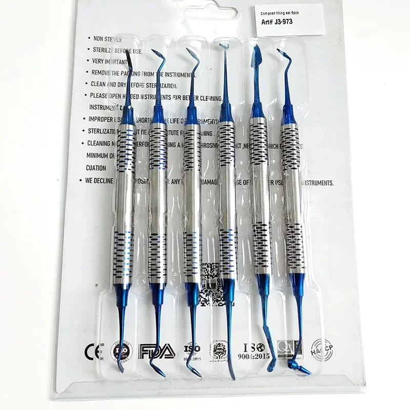 6 шт. стоматологическая композитная смола шпатель инструменты набор