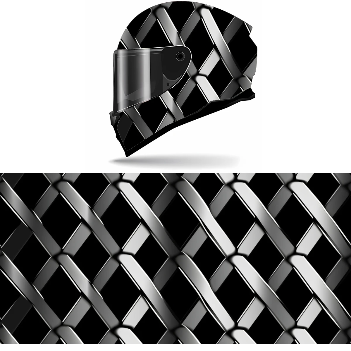 Матовая накладка на шлем с рисунком гриля наклейка для мотоциклетного шлема