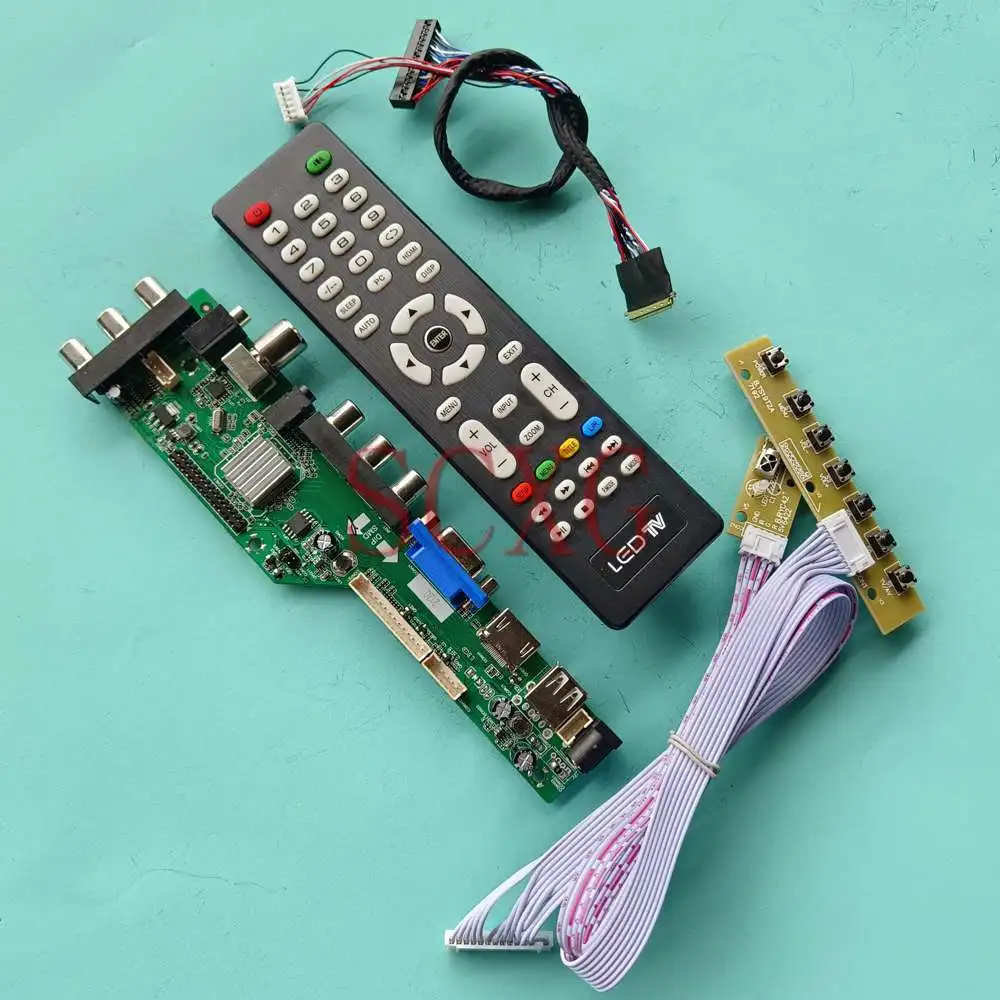 

LCD Controller Board DIY Kit Fit LTN156AT05-S01 1366 768 Display AV USB HDMI-Compatible VGA 15.6" DVB Digital Signal LVDS 40 Pin