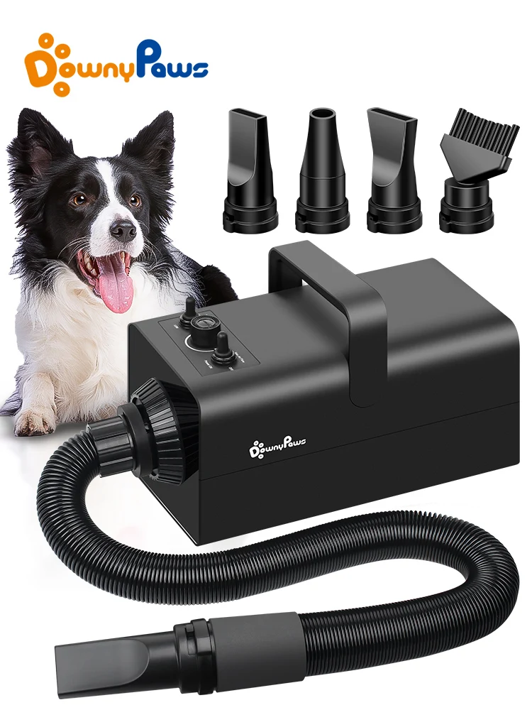 DownyPaws 3.8HP/2800W Dog Dryer For Medium Large Dogs Fast- Blow with Adjustable Speed and Temperature Control Pet Compressor