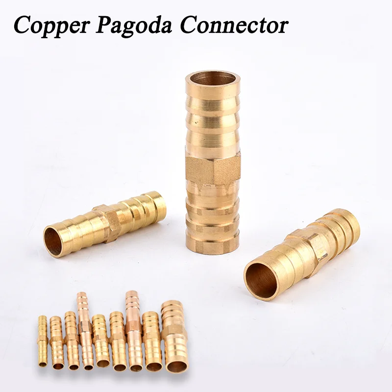 2 шт. медный соединитель Pagoda Barb 2-ходовой прямой латунный 6-16 мм соединение шланга