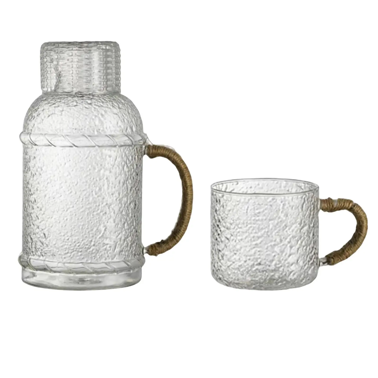 

Large Glass Tea Pot Water Pitcher Heat Resistant 2 Liter for Cold/Hot Water