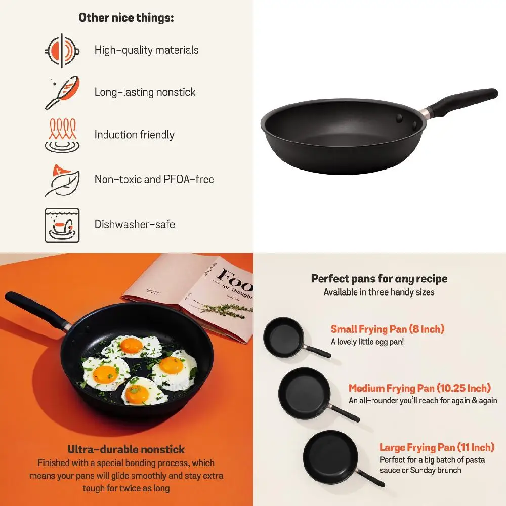 

" Elegant, Ultra-Durable Healthy Perfection: 10.25-Inch Hard Anodized Nonstick Induction Frying Pan with Matte Black Finish Seri
