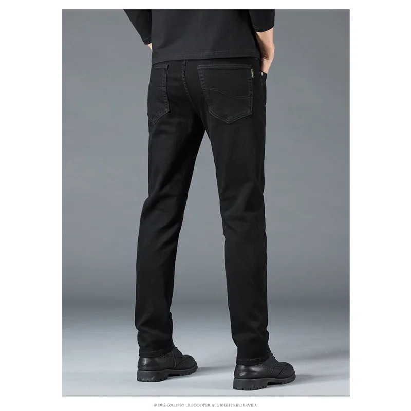 Men Clothing Autumn and Winter Straight Loose Cylinder Jeans Vintage Chaopai Elastic Force Comfortable Blue Harun Trousers Women