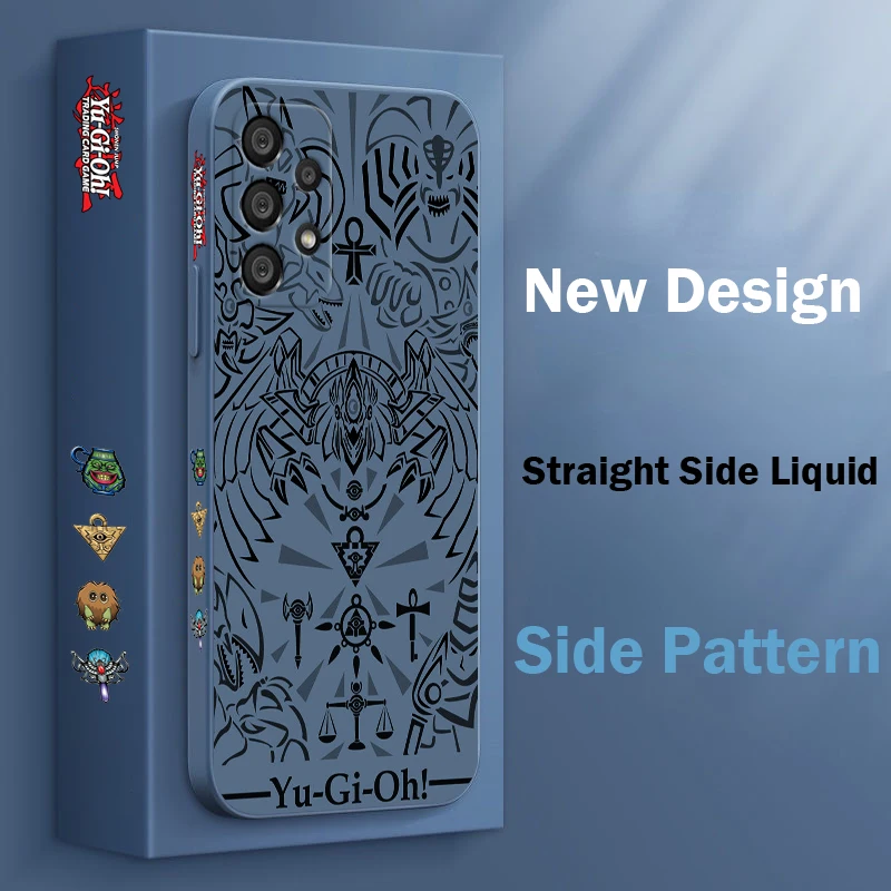 Чехол для телефона с логотипом Yu Gi Oh Samsung A55 A53 A33 A52 A32 A71 A51 A21S A35 A25 5G Liquid Left Rope Funda