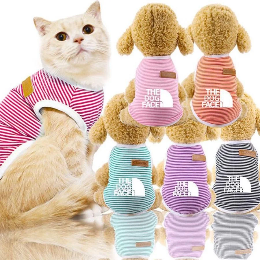 

PET SHOP Classic Stripe Dog Shirt Dog Clothes for Small Dogs Summer Chihuahua Tshirt Cute Puppy Vest Terrier Pet Clothes for Dog