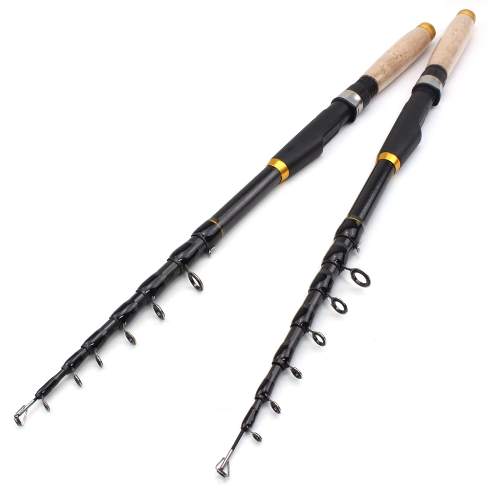 

NEW 1.8m 2.1m 2.4m 2.7m 3.0m 3.6m Carbon Fiber fishing rod Super short pocket Portable Spinning pole telescopic fishing rods