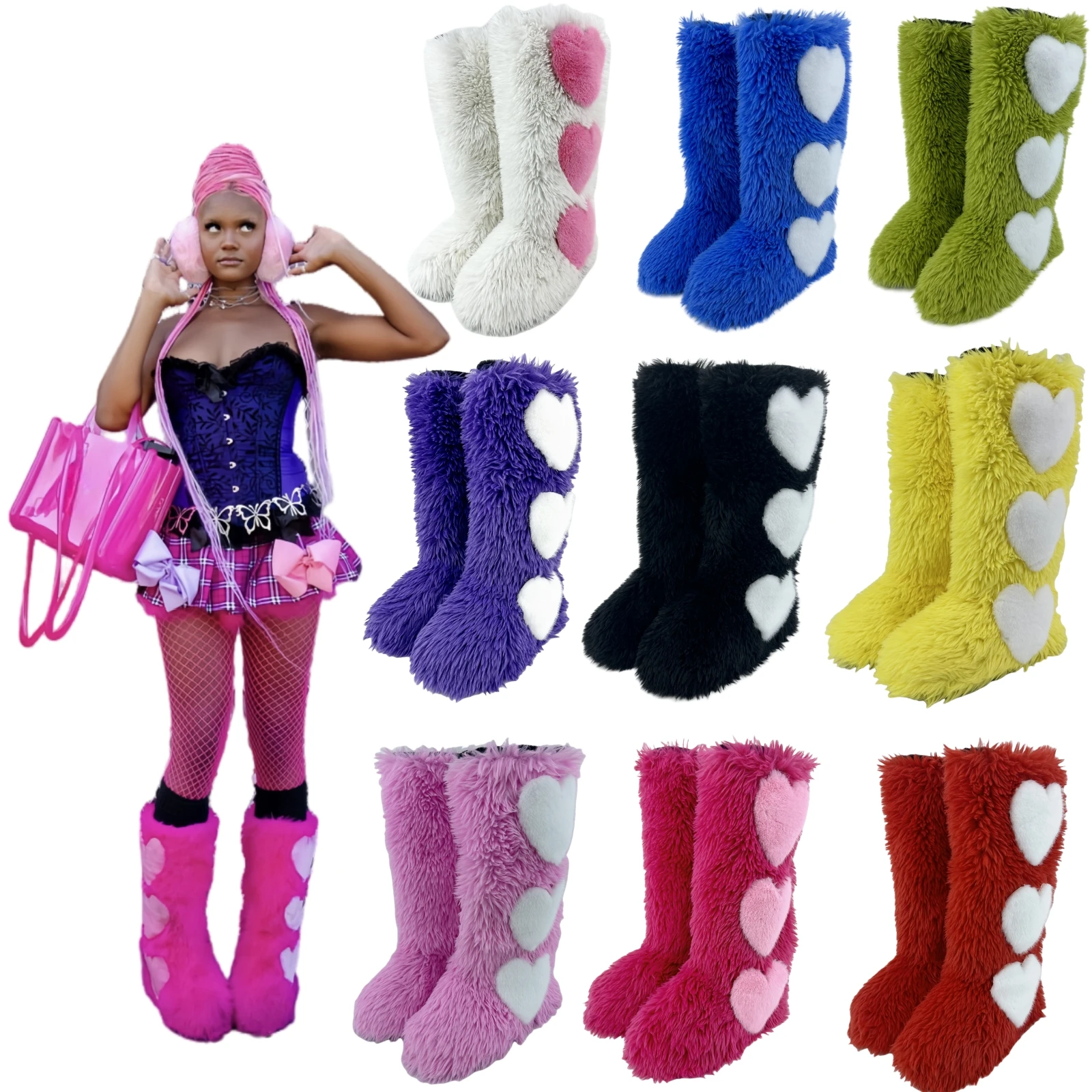 Женские зимние ботильоны на меху искусственном