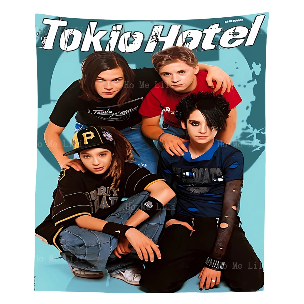 Постер для отеля в Токио ретро гобелен рок-группы украшенная спальня